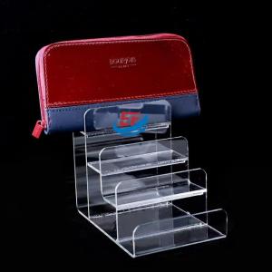China Transparent Multi- layer Tabletop Acrylic Display Stand For Purse Wallet Handbag on sale