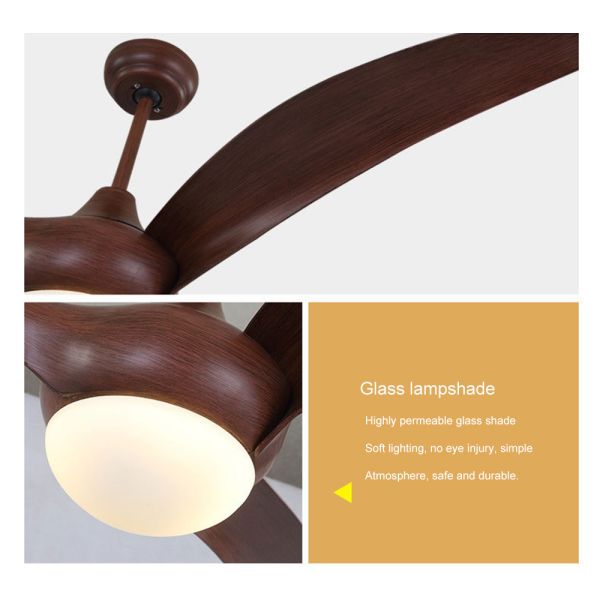 52 inch Nordic Ceiling Fan With Lights Remote Dimming remote control fan light(WH-CLL-04)