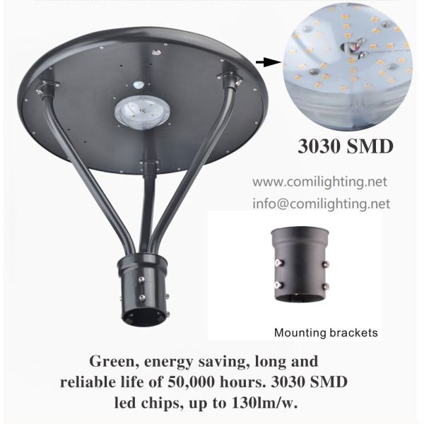 PIR Sensor 120LM/W SMD3030 25W Solar Led Post Light