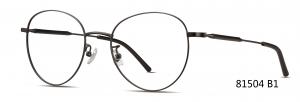 China Unisex Round Metal Eyeglasses Frames With Acetate Temple on sale