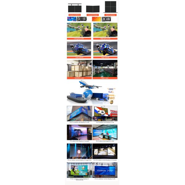 Outdoor highlighting LED display screen 500x500mm