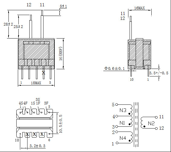 High Efficiency Switching Power Supply Transformer Low Radiation UL VDE Approved