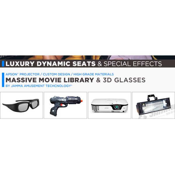 Indoor 7D Cinema Simulator Theater Equipment Special Effects Motion Chairs