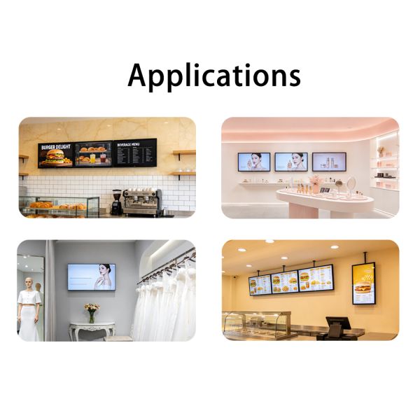 32" Wall-Mounted Digital Signage Android WiFi Advertising Player Ultra-Thin Metal Frame Commercial LCD Display OEM