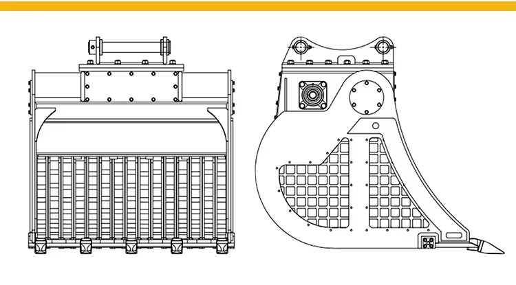 Vibro Screen Bucket Hydraulic Screen Bucket Compaction Bucket 30-45tons