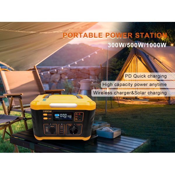 1kw Portable Power Station Portable Solar Power Supply 799.2wh Wireless Charging