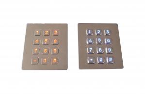 China Industrial waterproof metal led backlit illuminated keypad with 0.45mm short stroke on sale