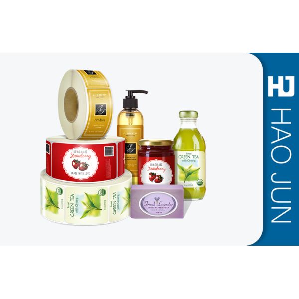 45mm Dia Waterproof Custom Adhesive Stickers Glossy Lamination / Matt Surface