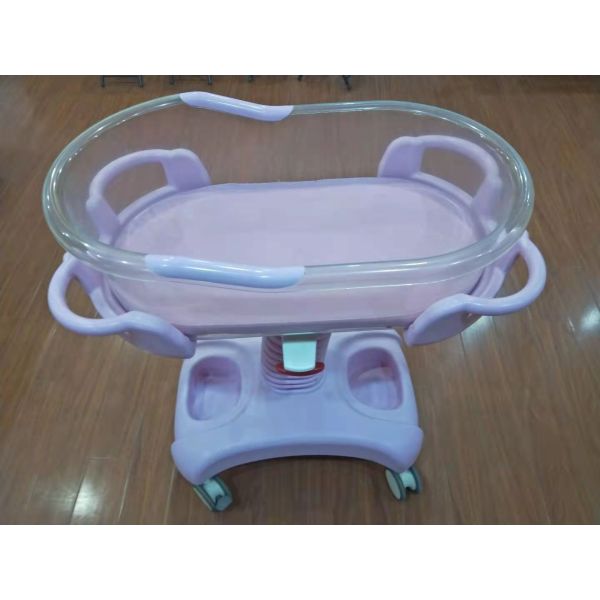 Three Color Adjustable Hospital Baby Crib Medical Mordern