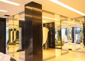 Quality Folding Glass Partition Wall , Interior Glass Door , Movable And Sliding for sale