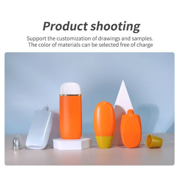 Matte Sunscreen Orange Tube 60ml 70ml Sun Cream Tube Custom For SPF50 Sunscreen Lotion