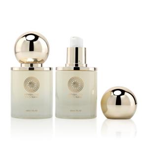 Quality OEM Luxury Cosmetic Packaging Set With Round Ball Cap 150ml for sale