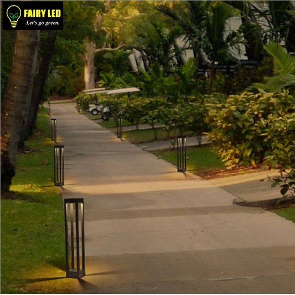 1.1m 10W Square Pole Bollard Column Lamp LED Garden Light LED Lawn Light Landscape Light