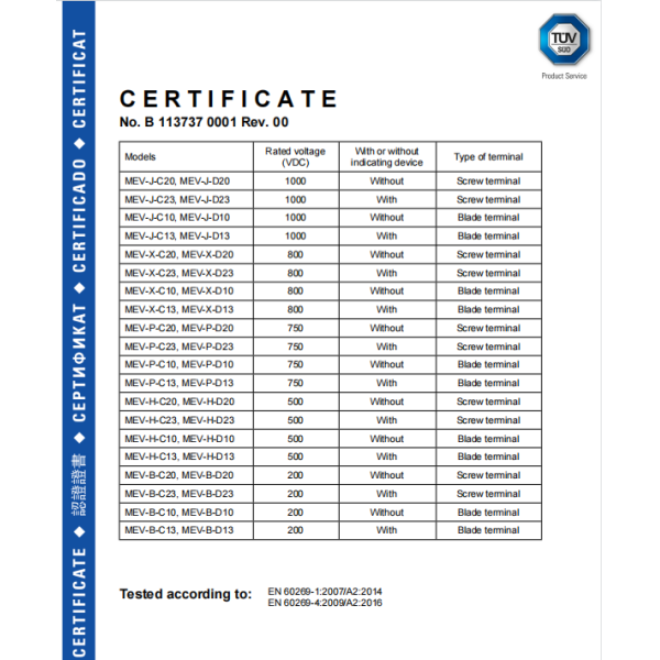 1000VDC High Voltage Ceramic Fuse Low Current ISO8820 Standard