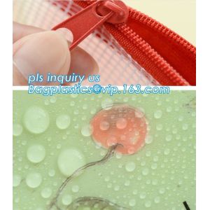 Zipper Bag Warmter Office Document Cash Coin Stationery Storage Mesh File Bags