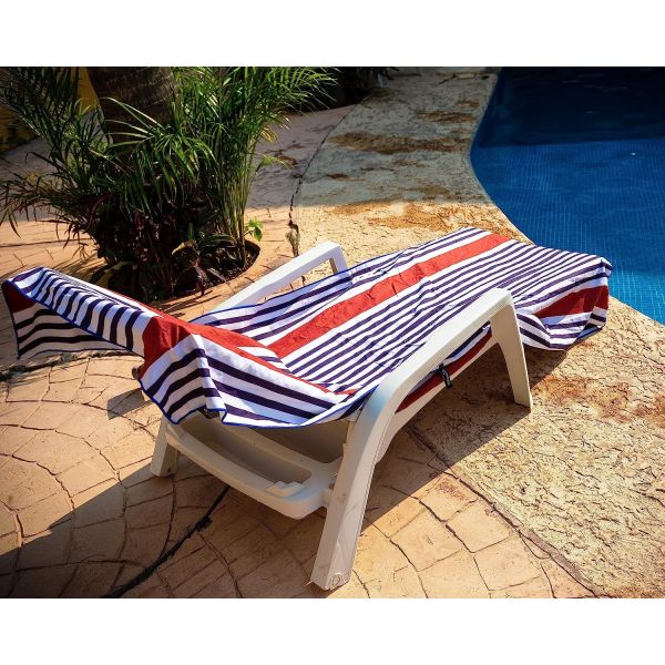 Rectangular Color Stripe Printed Beach Towel Microfiber Quick Drying Beach Towel