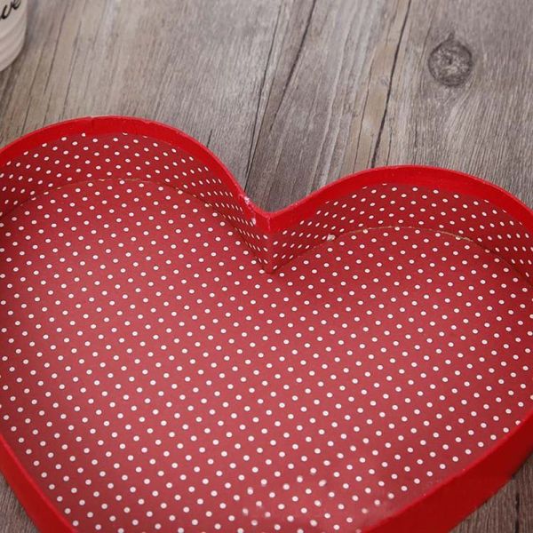 Red Customized Gift Box Heart Shaped Paper Chocolate Packaging Box With Logo Printing