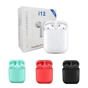 Quality  				Amazon Tws 5.0 Wireless Earbuds I12 I12s Luxury Earphones Waterproof Sport Headphone Memory with Charger Box 	         for sale