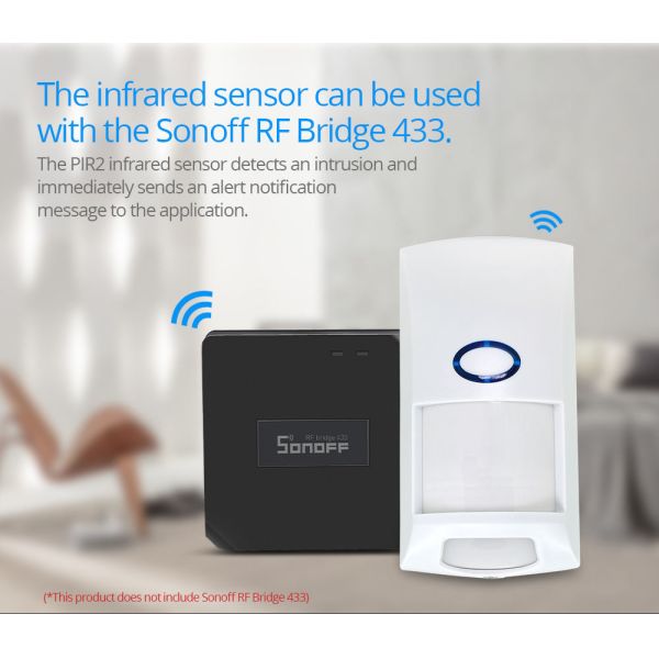 Sonoff Pir2 Smart Motion Sensor Detector 433 mhz Wifi Wireless Alarm Security System For Smart Home