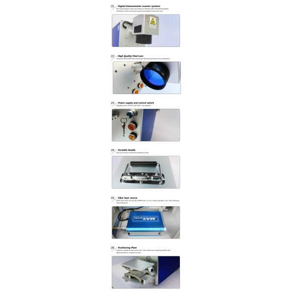 20W 30W Table Type Fiber Laser Marking Machine for Metalic Marking