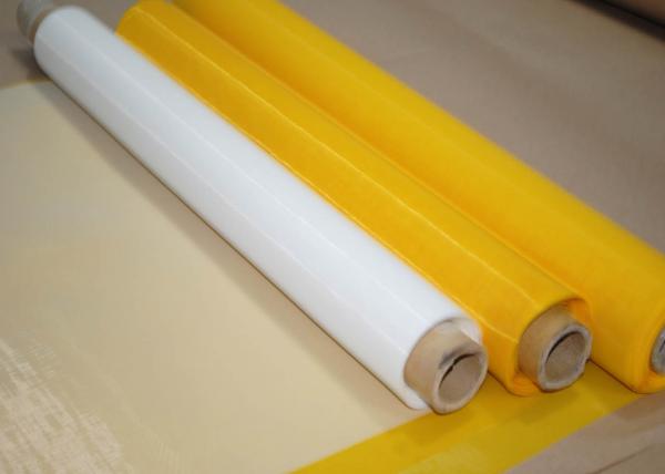 Buy 43T Polyester Nylon Monofilament Silk Screen Mesh For Printing White And Yellow Color at wholesale prices