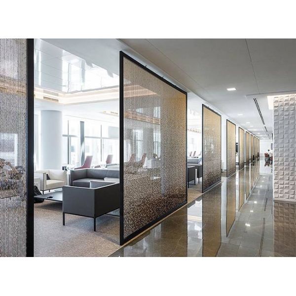 Fabric Laminated Glass 6mm Thickness for Architectural Decoration