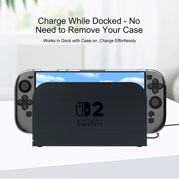 Unique Design Diamond Pattern Split TPU Joy-Con and Hard PC Middle Frame Protective Case Set for Nintendo Switch 2