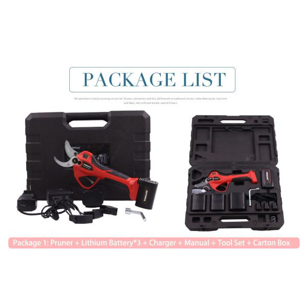 Swansoft  4.0CM Electric Secateurs Electric Pruner Lithium Battery Pruning Shears Bypass Handheld Trimmers