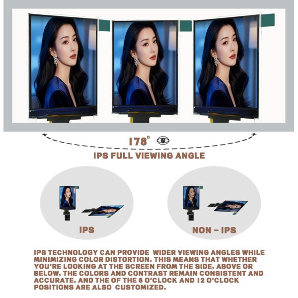 Small LCD Screen 2.4-inch IPS Type 240 * 320 Resolution MCU Interface ST7789P3 Driver IC Instrument Display Terminal