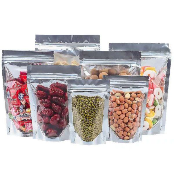 PE Transparent Aluminizing Stand Up Packaging Pouches