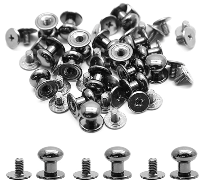 Light Gold Brass Leather Craft Button Screw Stud Antioxidant