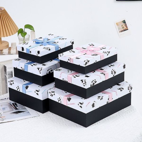 Rigid Cardboard Lid And Base Box Shoe Packaging Carton Box Custom Two Sided Printing