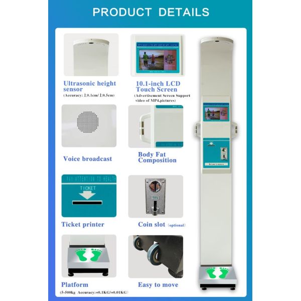Eletronic Balance Body Composition Analyzer Machine , White Medical Body Composition Analyzer