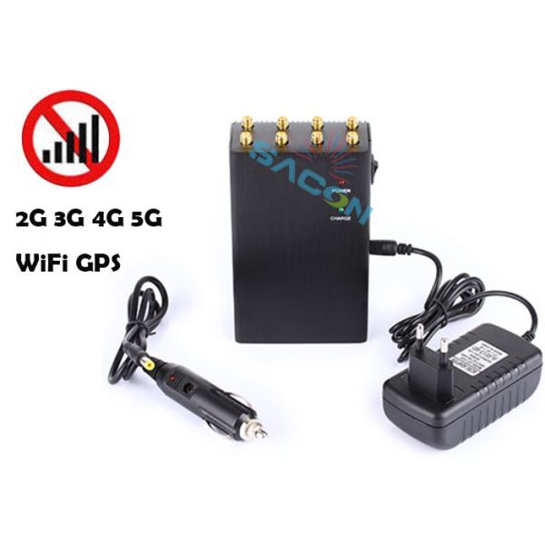WiFi 2.4G 5.8G GPS 2G 3G 4G 8 Bands Portable Mobile Signal Jammer