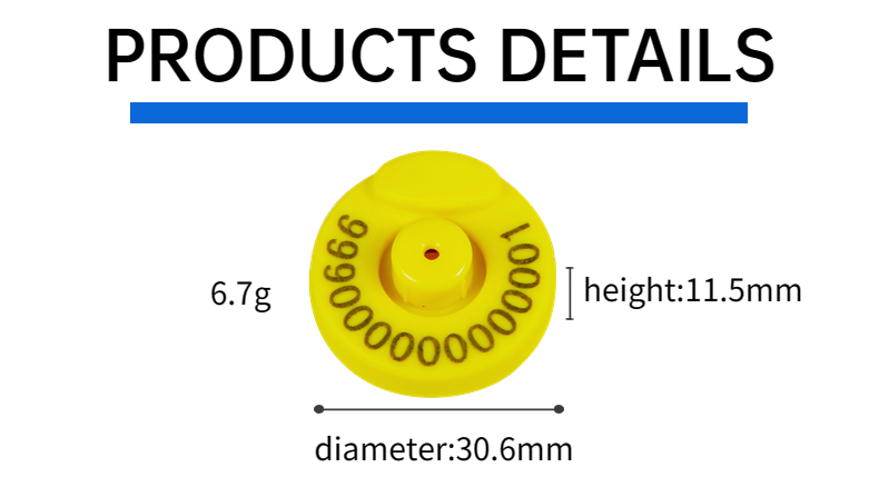 Full ICAR Certified RFID Electronic Ear Tags For Livestock Tracking
