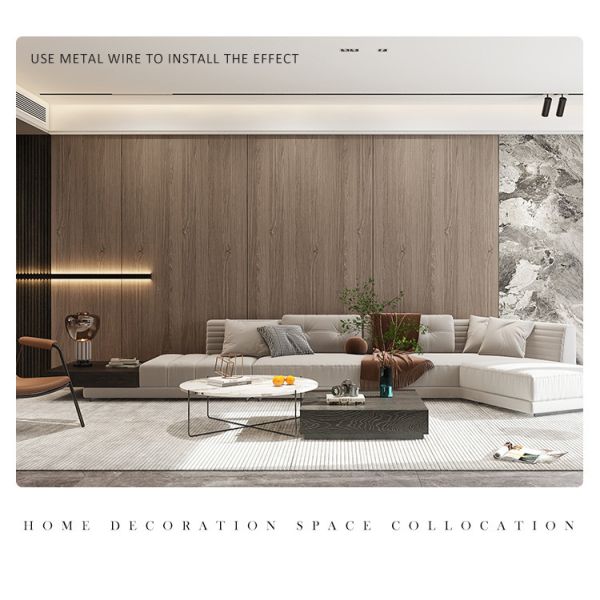 PVC Wall Panel Hot Sale 1220*2440*5/8mm Flame Retardant Bamboo Charcoal Wood Eco-Friendly PVC Marble Wall Panel Indoor Decorative Panel Ceiling For