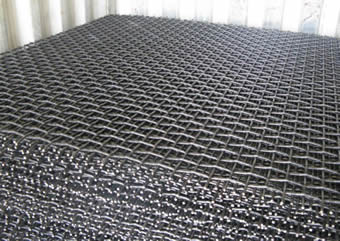 High Manganese 65mn Vibrating Screen Mesh Woven With Clamp Bending