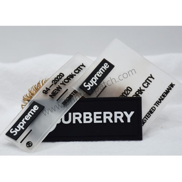 OEM ODM Washable Silicone Rubber Labels Embossed PVC Badge Patch