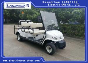 Quality White 6 Passenger Golf Cart With 48V 3KW Motor 6V * 8 PCS Battery / Electric Club Car for sale