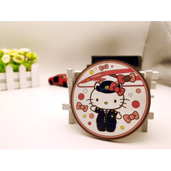 Reusable PVC Key Holder , Custom Rubber Keychains Hello Kitty Themed