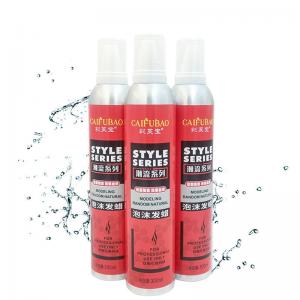 China Private Label OEM 300ml Salon Hair Styling Foam Spray GMP Strong Hold Mousse on sale