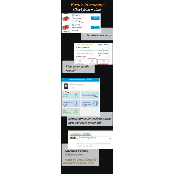 Oyster Vending Machine With Cooling System and Lockers 24V Electric Heating Defogging