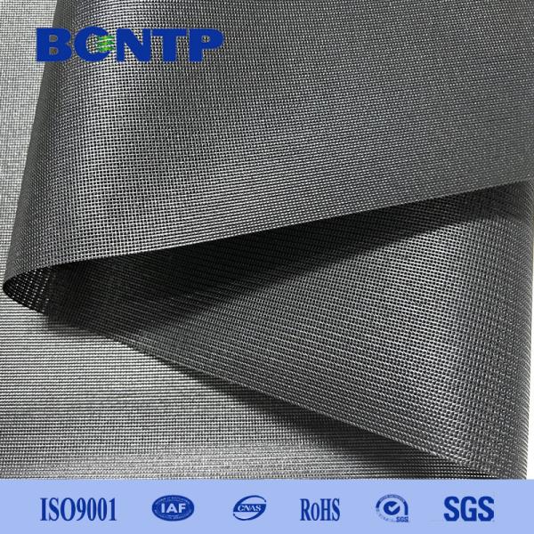 BLACK color PVC Mesh Fabric Poly Vinyl Fabric 1000D 1818 high strength for shopping cart material in roll