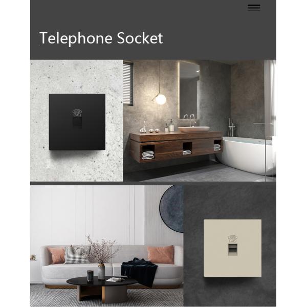 Vertical conjoined Multimedia Wall Socket , Big module Rj11 Phone Socket