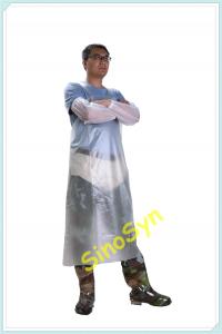 Quality FQQ1903 350µm Transparent Kitchen Oxford Apron Working Safty Protective Anti-oil Waterproof White Apron with Straps for sale