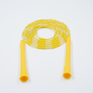 PVC Colorful Soft Beaded Jump Rope Bamboo Joint Beaded Skipping Rope