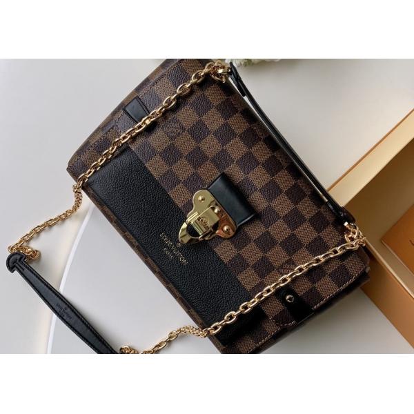 M40108 M40109 M401130 M40312 Damier Ebene Carvas And Soft Cowhide With Unique Design Chain Cross-Body Bag