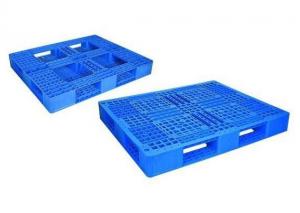 Quality Large Capacity Supermarket Accessories Industrial Plastic Pallets Blue Stackable Grid Plastic Pallet for sale