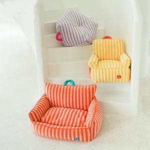 Quality Autumn Winter Striped Dog Sofa Bed Removable Washable Pet House Soft Cushion for sale