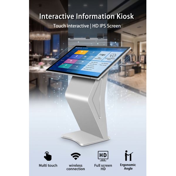 43" Horizontal Touch Screen Kiosk Landscape Interactive Digital Signage Android Windows Information Query Monitor OEM